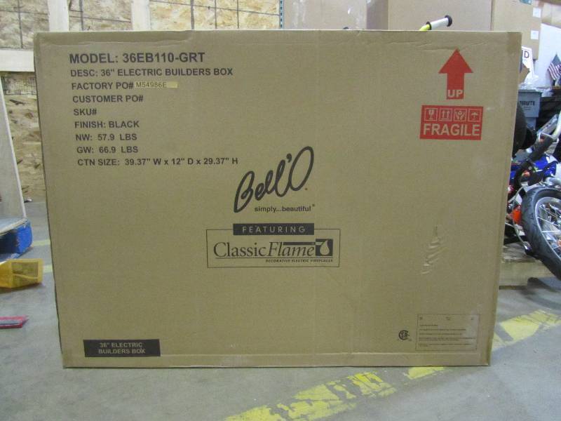 lot 65 image: 36 in. Traditional Built-in Electric Fireplace Insert