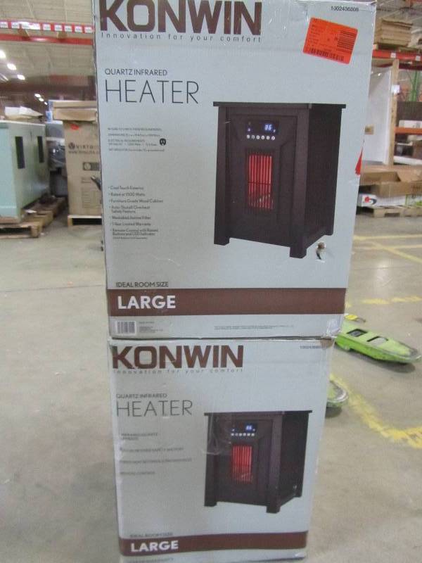 lot 67 image: Ningbo Konwin Electrical Appliance GD8215BW-6 Infrared Heater, 1500-Watts (x2)