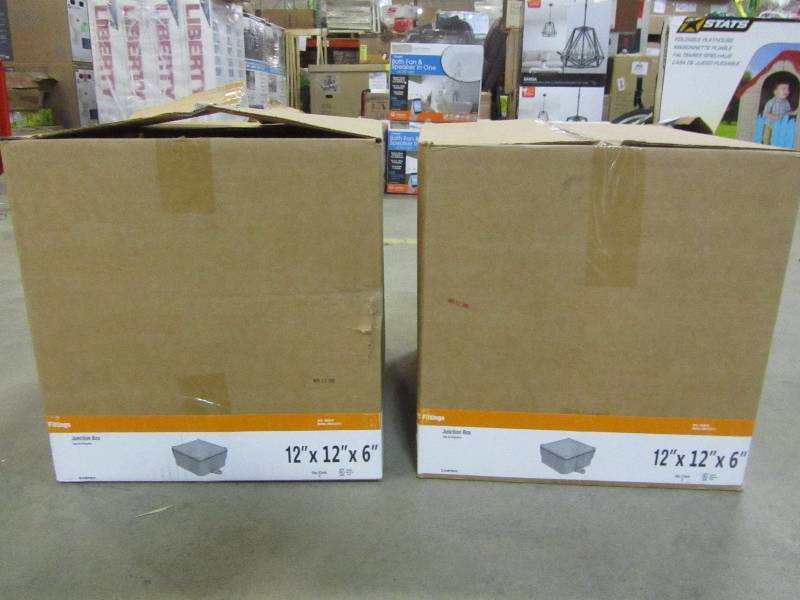 lot 73 image: Cantex 12 in. x 12 in. x 6 in. Junction Box (X4)
