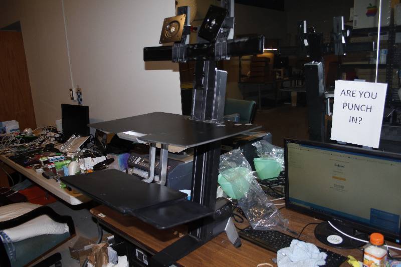 lot 48 image: Stand up desk why sit when you can stand