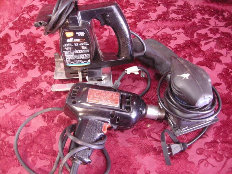 lot 62 image: Electric Drill, Sander, Saw