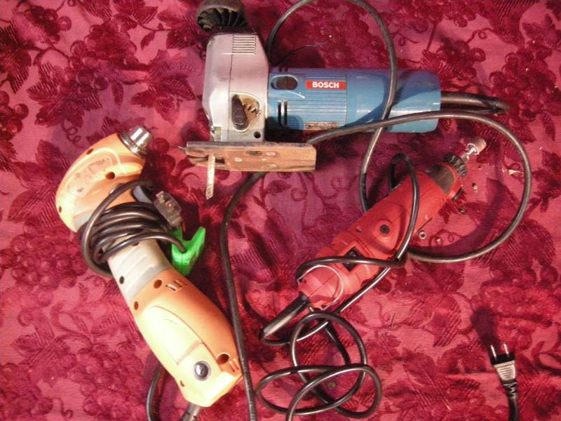 lot 140 image: Jig Saw, Right Angle Drill, Rotary Tool