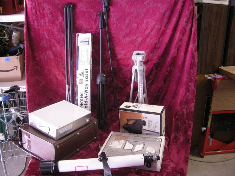 lot 148 image: Tri-pods, Tracer Light, Film Converter, Projector