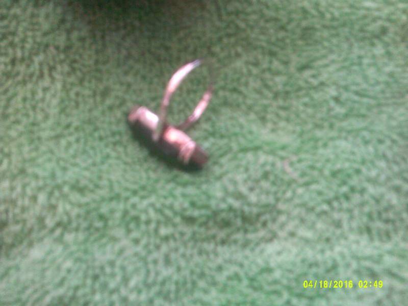 GREEN STONE SILVER BAND RING