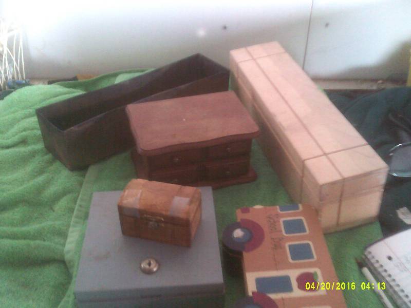 WOODEN BOXES AND METAL