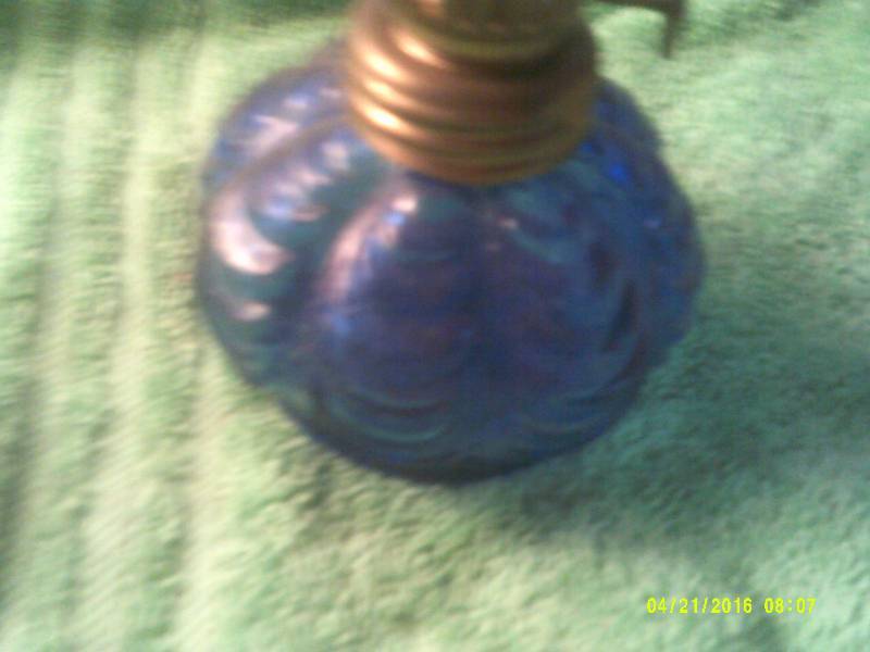 COBALT BLUE OIL LAMP