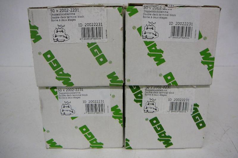 lot 40 image: WAGO Doulbe deck terminal Block 50x2002-2231 4 boxes (200)
