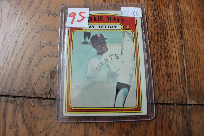 lot 95 image: 1972 Topps Willie Mays Card...