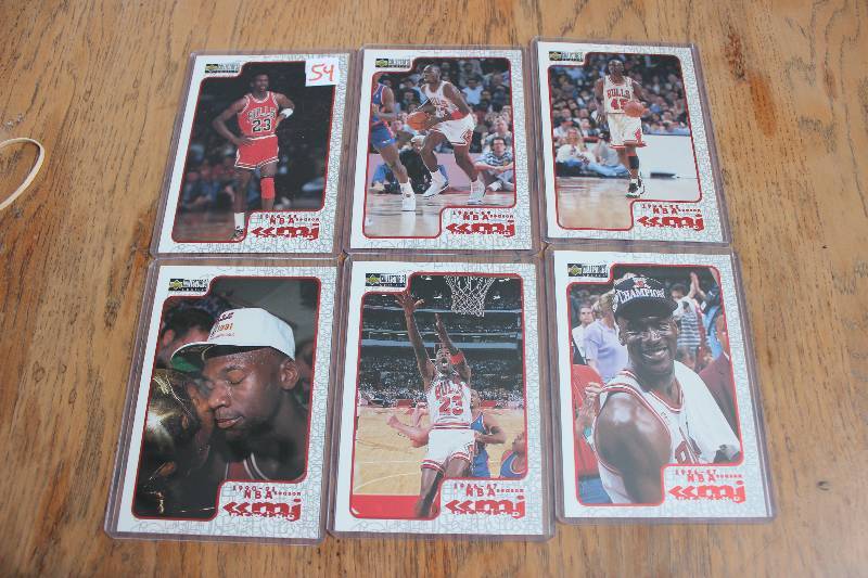 lot 54 image: 6 Michael Jordan Rewinds Cards...