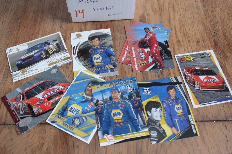 lot 14 image: 100 Michael Waltrip Cards...