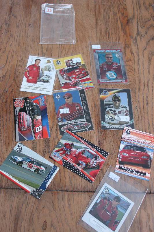 lot 33 image: Dale Earnhadt Jr Cards...