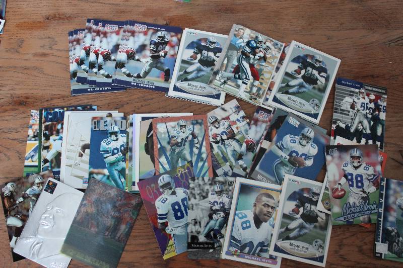 lot 42 image: 100 Michael Irvin Cards...