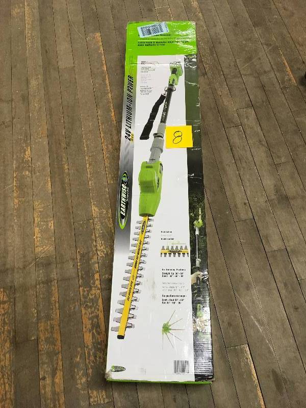 Eartwise 17 in 24-Volt Cordless Lithium-Ion Pole Hedge Trimmer  in like new condition