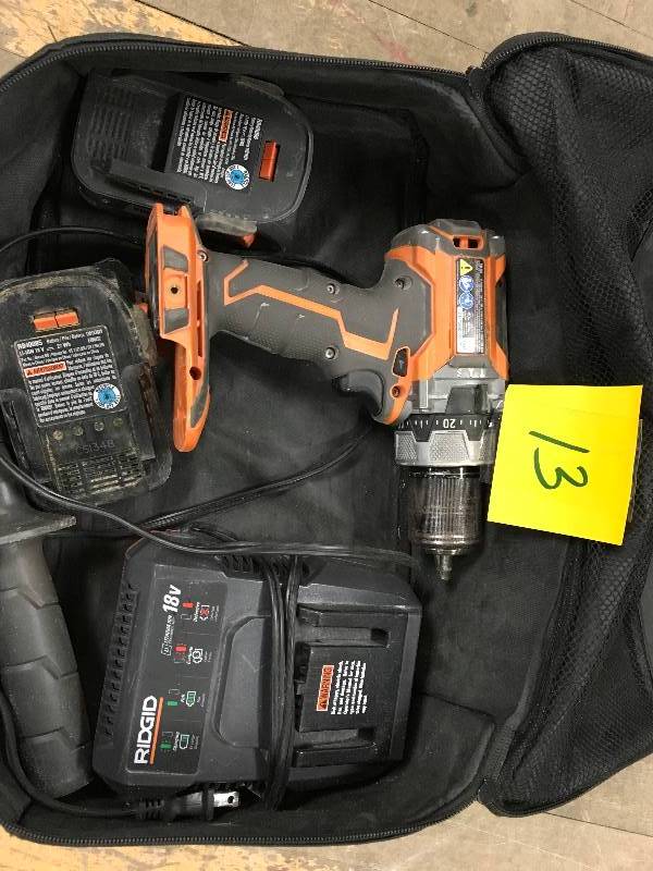 Ridgid 18 Volt Brushless Hammer Drill in good working condition