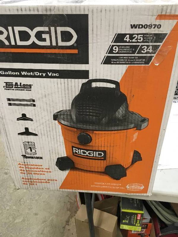 Ridgid 9 Gallon WetDry Vac
