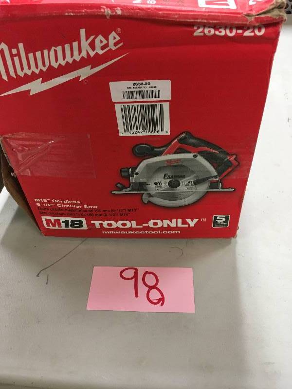 Milwaukee M18 Cordless 6-12  Circular Saw - TOOL ONLY in good working condition