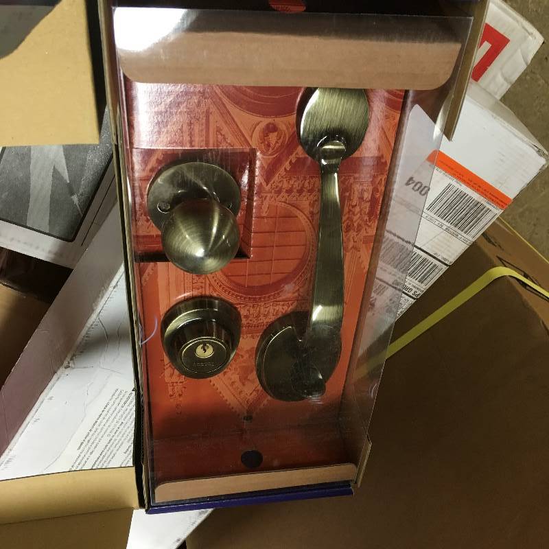 Toledo Fine Locks Oviedo Single Cylinder Antique Brass Door Handleset not used