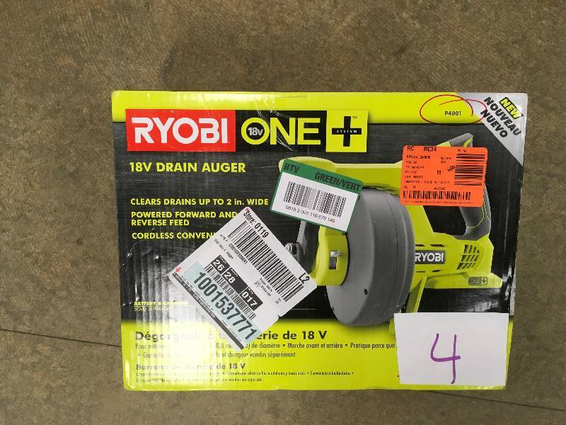 Ryobi  18-Volt ONE Drain Auger (Tool Only) USED