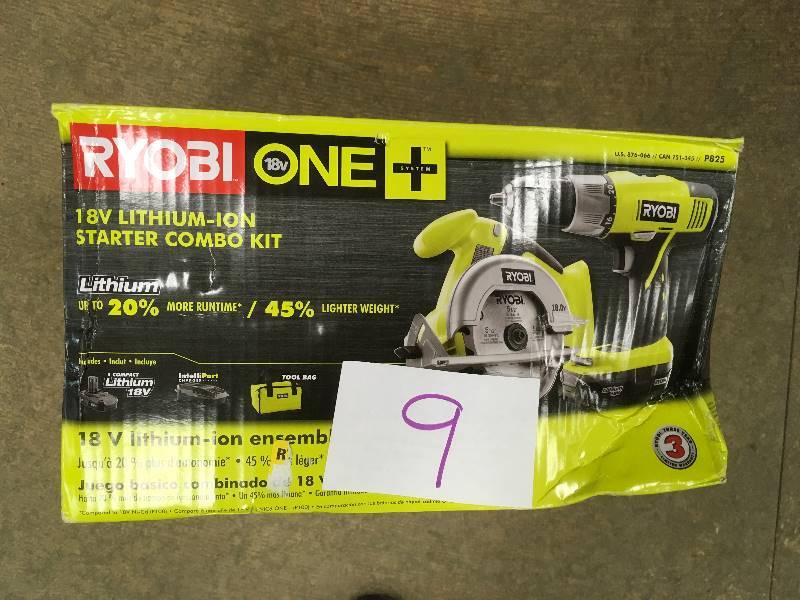 Ryobi  18-Volt ONE Lithium-Ion Starter Combo Kit (2-Tool) in good condition