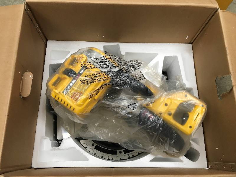 DEWALT  FLEXVOLT 120-Volt MAX Lithium-Ion Cordless Brushless 12 in. Miter Saw w AC Adapter, (2) Batteries 2Ah and Charger