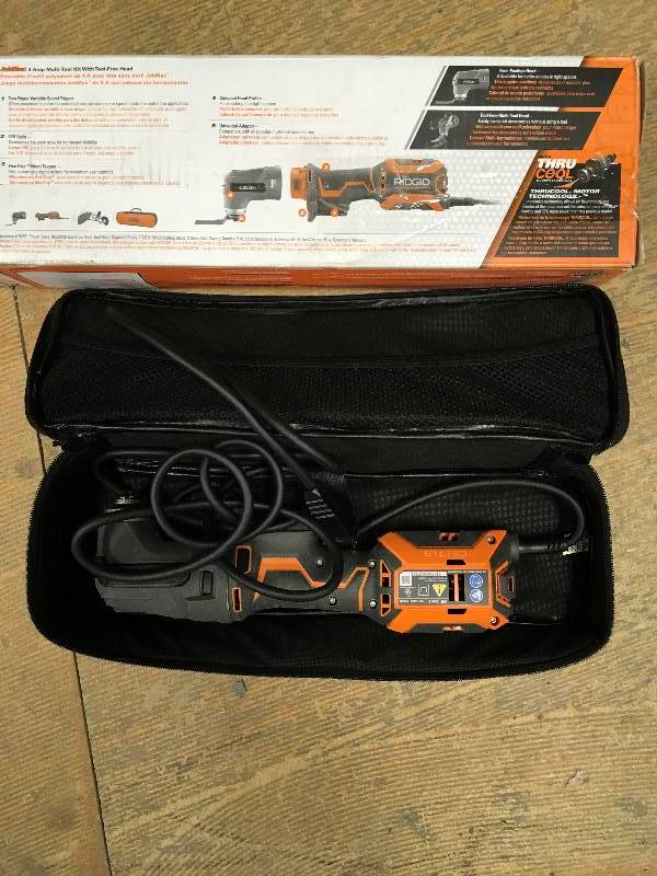 RIDGID JobMax 4 Amp Multi-Tool with Tool-Free Head in good working condition