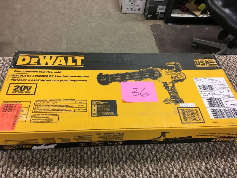 DeWalt 20 Volt Cordless Adhesive Gun - Tool Only  Open  box never used