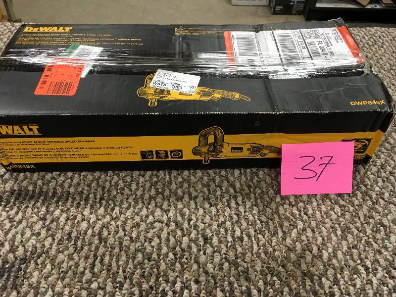 DeWalt 7 - 9 Right Variable Speed VS Polisher Buffer Tool - Soft Start  Open  box never used