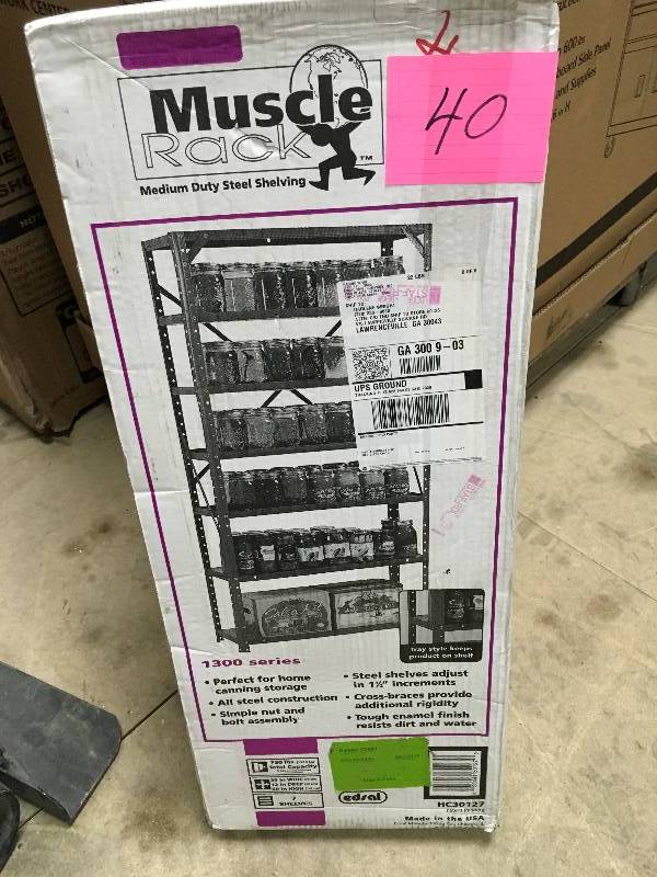 Edsal Steel 7 Shelf Shelving Unit, 750 lbs Capacity, 30 Width x 60 Height x 12 Depth Open  box never used