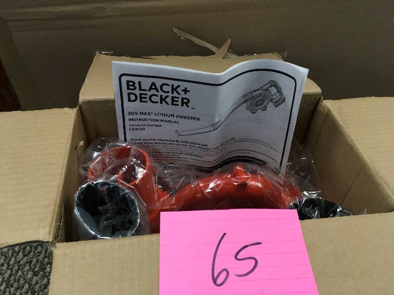 Black & Decker 20 Volt MAX Cordless Lithium-Ion Single Speed Handheld Sweeper - Tool Only Open  box never used