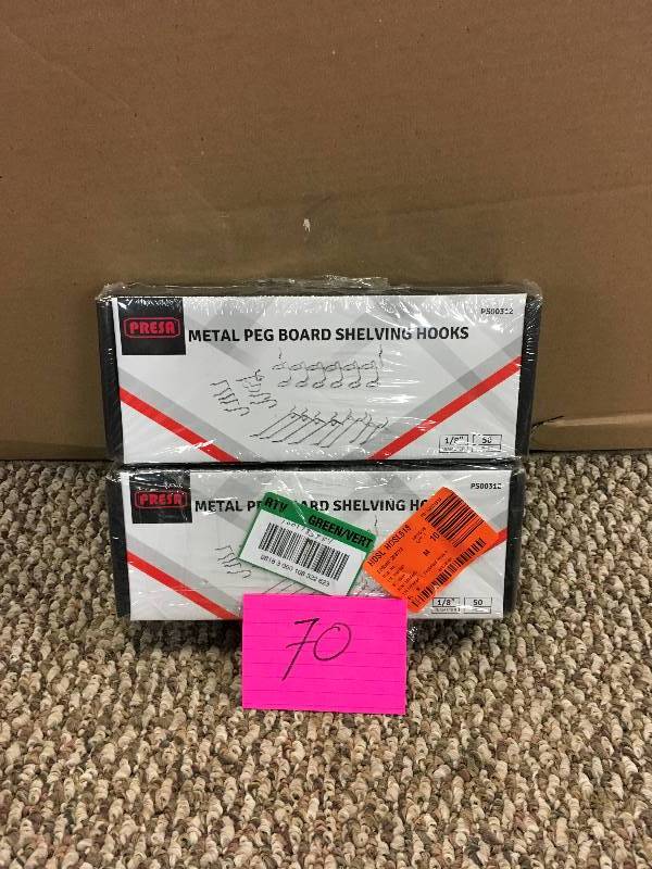 Presa 50 Piece Pegboard Hooks Set - Lot of 2 New