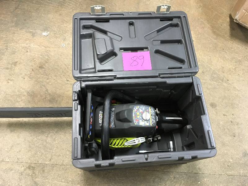 Ryobi 3716 16 Gas Powered Chain Saw in working conditions