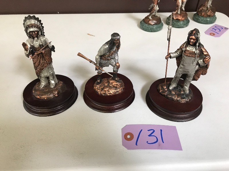 lot 131 image: 3 LEGENDS STATUES