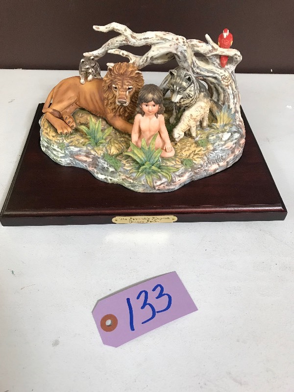 lot 133 image: PEACEABLE KINGDOM STATUE