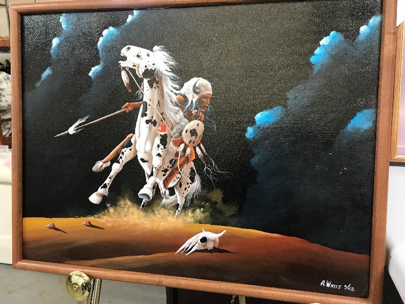 lot 151 image: OUTRACING THE STORM ORIGINAL PAINTING
