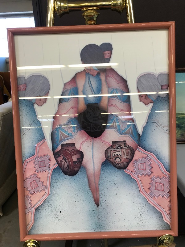 lot 157 image: 3 POTTERS NATIVE AMERICAN PRINT