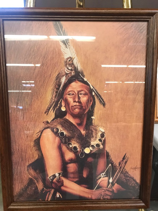 lot 164 image: SIOUX WARRIOR NATIVE AMERICAN PRINT