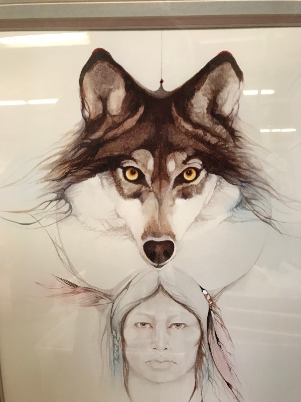 lot 167 image: WOLF SPIRIT NATIVE AMERICAN PRINT