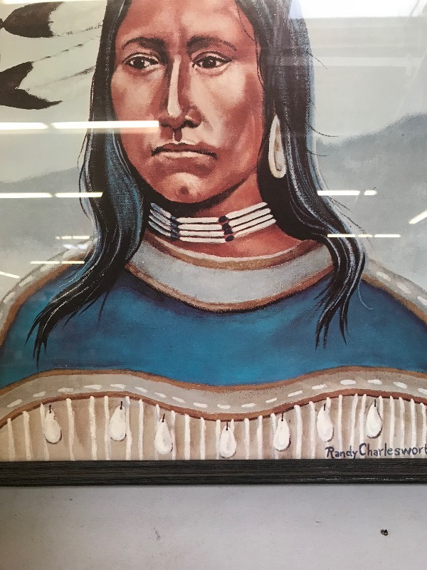 lot 174 image: SIOUX WOMAN NATIVE AMERICAN PRINT