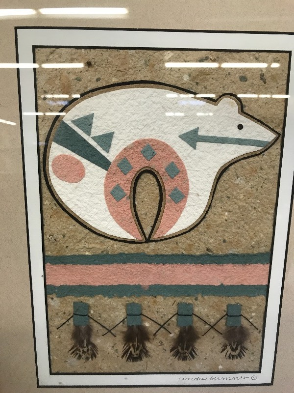 lot 186 image: SPIRIT BEAR NATIVE AMERICAN PAPER ART
