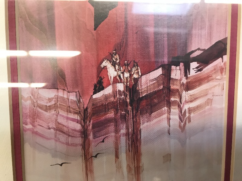 lot 192 image: SCOUTING PARTY NATIVE AMERICAN PRINT