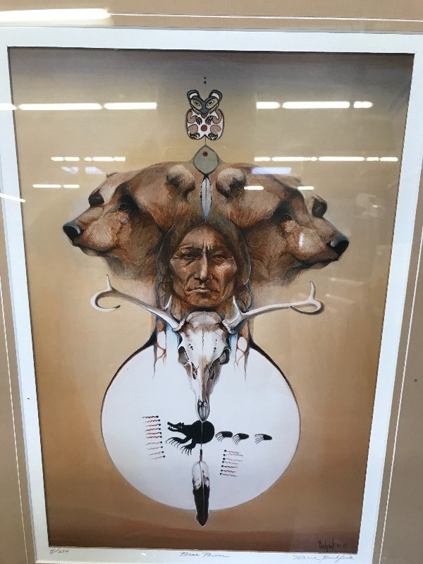 lot 193 image: BEAR POWER NATIVE AMERICAN PRINT