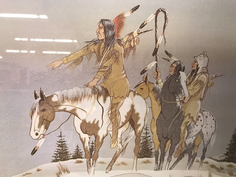 lot 200 image: SCOUTING THE TRAIL NATIVE AMERICAN PRINT