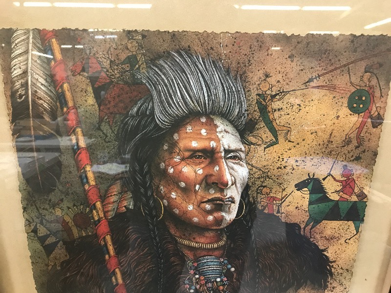 lot 210 image: MAXPE SACRED MEDICINE CROW NATIVE AMERICAN PRINT