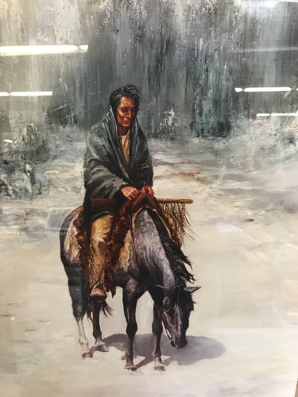 lot 211 image: WINTER TRIP NATIVE AMERICAN PRINT
