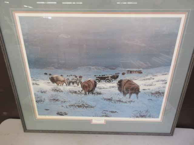 lot 247 image: SURVIVING THE PAST NATIVE AMERICAN ARTIST PROOF PRINT