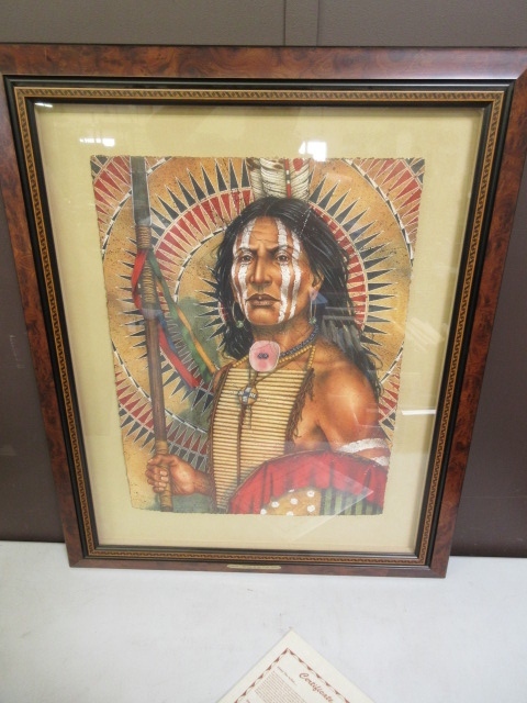 lot 251 image: LAKOTA-WARRIOR OF THE TETON SIOUX NATIVE AMERICAN PRINT