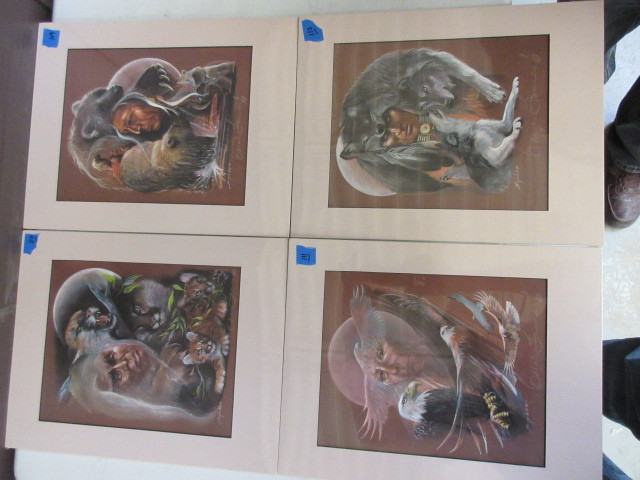 lot 256 image: NATIVE AMERICAN PRINTS BY CAROLE BOURDO
