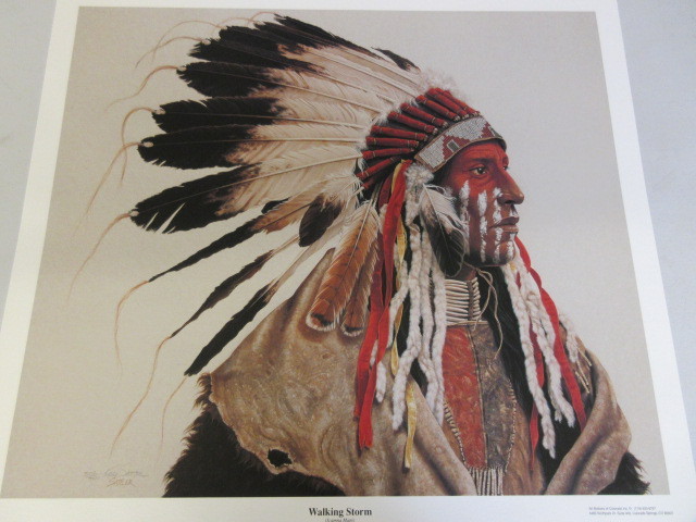lot 258 image: KIRBY SATTLER NATIVE AMERICAN LITHOGRAPHS