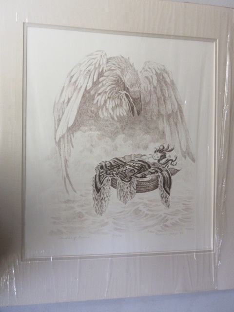 lot 262 image: DAUGHTER OF THE RAVEN NATIVE AMERICAN PRINT