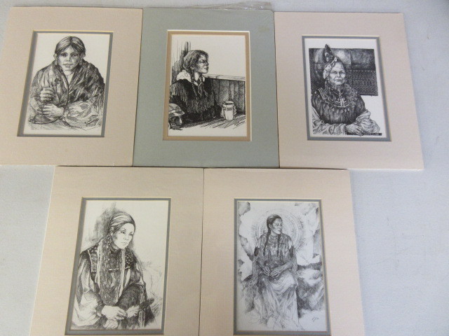 lot 271 image: MICHELE GAUTHIER MATTED PRINTS
